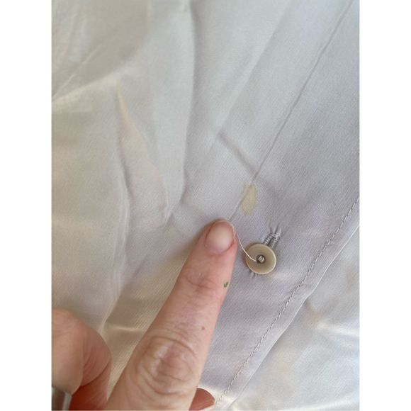 Trouve Beige Button-Down Shirt Cupra/Rayon Blouse, Women's Size Medium - Picture 5 of 11